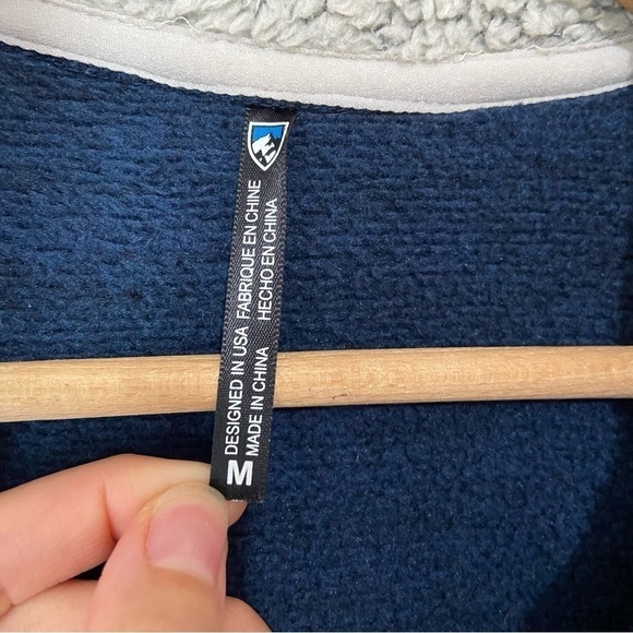 Kuhl Women’s Alska 1/4 Zip Fleece Sweatshirt Sweater Medium Blue Hiking Camping - Picture 8 of 10